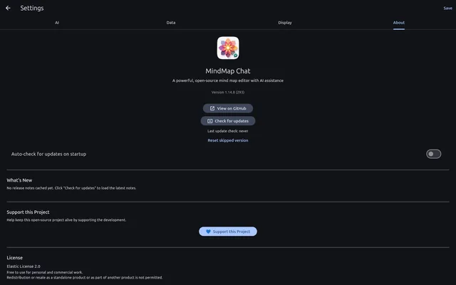 About, updates and feedback